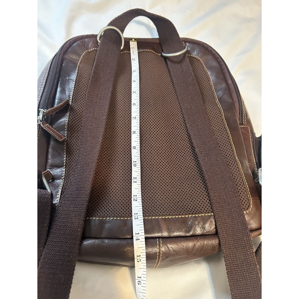 Jack Georges Voyager Brown Leather Convertible Messenger Bag to Backpack. Pre-ow - Picture 14 of 15
